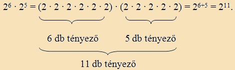 azonos kitevőjű hatványok szorzása - példa