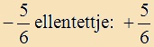 negatív törtek ellentettje